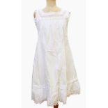 A Victorian nightgown with broderie anglaise bodice, a pair of Victorian cami-knickers,