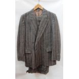 Various vintage gentlemens tweed suits including a Christian Dior suit, double-breasted,