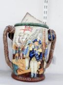 Royal Doulton limited edition pottery "Nelson" large loving cup depicting Nelson on Victory,