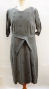 A selection of 1940's/50's vintage dresses in linen, silk, wool, crepe, etc.