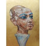 Unattributed
Oil on board
Head of a Pharaoh on a plinth, on gold ground,