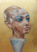 Unattributed
Oil on board
Head of a Pharaoh on a plinth, on gold ground,