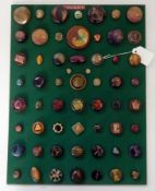 A quantity of buttons including celluloid, horn, fabric, bone, miscellaneous and tin,