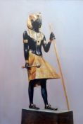 Dennis Lascelles (1949) 
Oil on canvas
Pharaoh statue, signed and dated 1982,