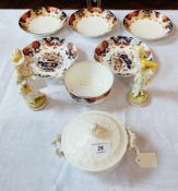 Imari coloured dishes,