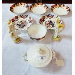 Imari coloured dishes,