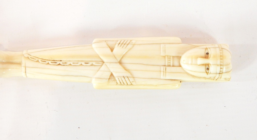 Late 19th/early 20th century ivory handled fly swish, - Image 2 of 2