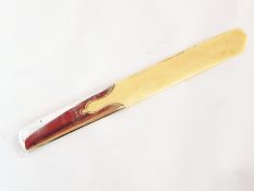 An Edwardian silver-mounted ivory paperknife,