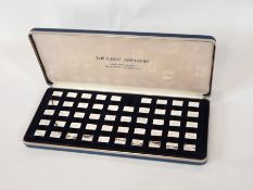 The Great Aeroplanes sterling silver miniature collection in a fitted case