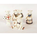 Royal Crown Derby Mini Teddy Bears to include Bear Hug, Teddy Bear Cook,