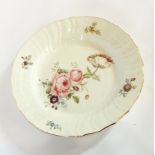 A Royal Copenhagen porcelain dish with a printed picture of two classical maidens,