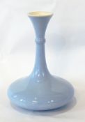 A Moorcroft light blue bottleneck/ball and shaft vase, 25cm high,