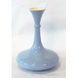 A Moorcroft light blue bottleneck/ball and shaft vase, 25cm high,