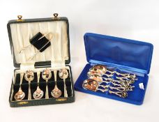 A cased set of foreign silver coffee spoons,