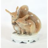 A Royal Copenhagen porcelain model of a pair of red squirrels, No.