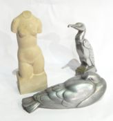 Thomas Ralph cast aluminium figure of a duck,