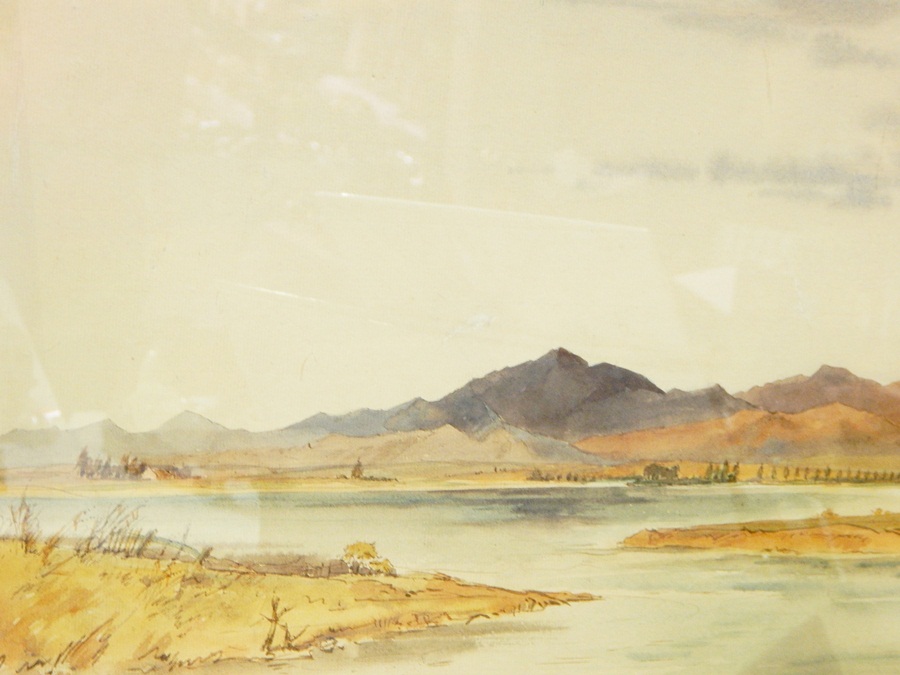 Kenneth Holmes (1902-1994) Watercolour drawing "Francisco Mountains, Arizona",