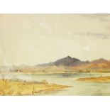 Kenneth Holmes (1902-1994) Watercolour drawing "Francisco Mountains, Arizona",