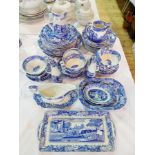 Spode "Italian" pattern part dinner service to include plates, soup bowls, sandwich plate, etc.