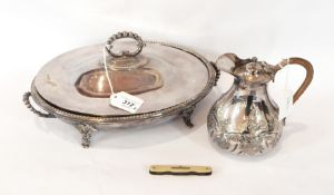 An EPNS lidded serving dish, a silver plated warming dish with lid,