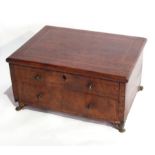 A 19th century inlaid mahogany sewing box,