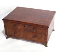 A 19th century inlaid mahogany sewing box,