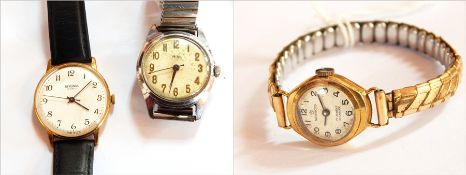 A lady's services wristwatch with expanding strap,