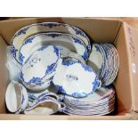 Wedgwood "Arnhem" pattern blue and white pottery dinner service