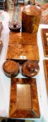 A quantity of Moroccan decorative thuya wood to include tall octagonal casket, rectangular boxes,