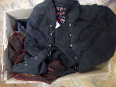 Various black jackets, hoodie,