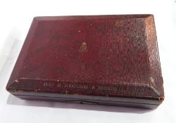 A George V red morocco leather filing despatch box "Board of Agriculture and Fisheries",