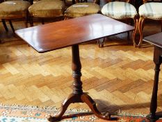 19th century mahogany rectangular tilt top side table,