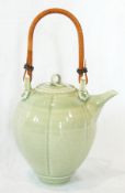 Bridget Drakeford celadon pottery teapot and lid