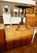 A Nathan Furniture teak sideboard with four short drawers and two cupboards to bottom,