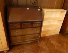 A Stag furniture bureau with fitted interior,