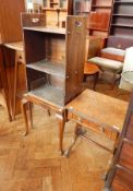 A drop-leaf side table, stool,