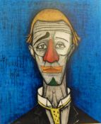 After Bernard Buffet Colour print Portrait of a clown,