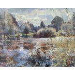 After Sir Alfred Munnings Colour print River landscape entitled "The Full River",