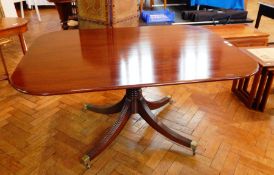 Andrew Sills Regency style rectangular top mahogany breakfast table with moulded edge,