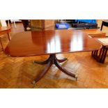 Andrew Sills Regency style rectangular top mahogany breakfast table with moulded edge,