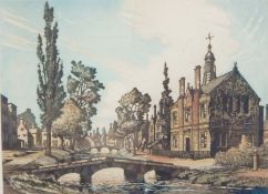 After James Priddy Artist's proof colour print "Bourton on the Water", signed in pencil,