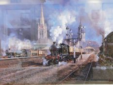 Quantity of pictures to include:- After John Austin, steam train, entitled "The Flyer",