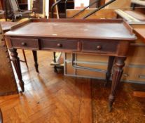 A 19th century mahogany washstand with gallery surround,