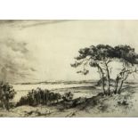 Albany E Howarth (1872-1936) Etching "Poole Harbour", signed,