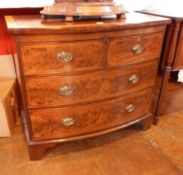 A 19th century mahogany and satinwood inlaid bowfront chest of drawers,