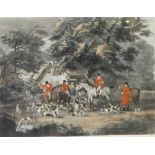 After Wolstenholme Handcoloured engraving after Reeve "Fox Huntings Pl.