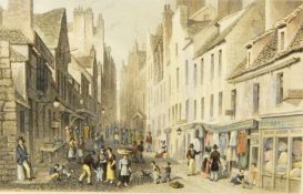 A collection of coloured engravings of London to include "Temple Bar, The Strand",