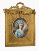 Jean Antoine Laurent (1763-1832) Miniature on ivory Head and shoulders portrait of a Georgian lady,