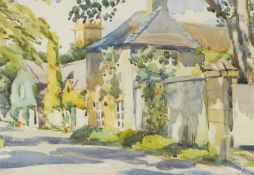 J F Allen Watercolour Withington Village scene, signed and dated June '60 lower right,