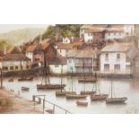 After Keith Platt Set of three colour prints Harbour scenes and Pencil drawing Ducks (4)